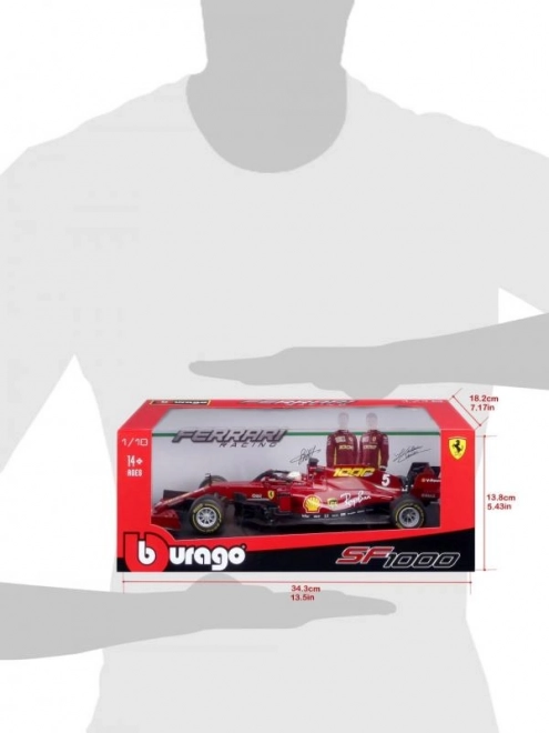 Metalen modelauto Ferrari SF1000 F1 2020 Tuscan GP - Sebastian Vettel