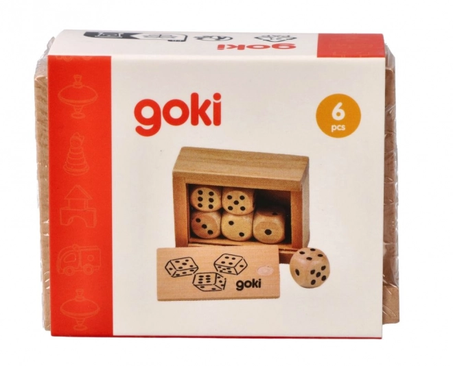 Houten dobbelstenen in doosje - GOKI