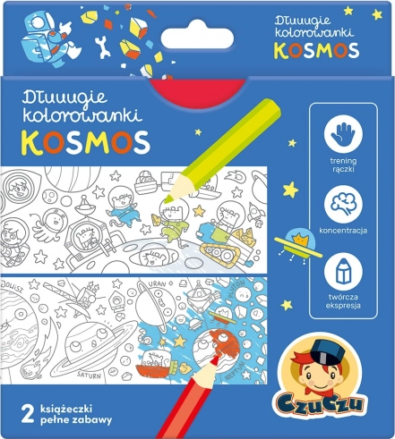 Lange kleurplaten Kosmos – harmonica-boekjes voor kinderen 4+