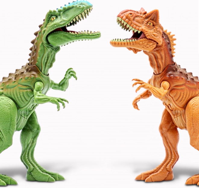 Primal Clash! Dino gevecht set Carnotaurus vs Gigantosaurus, figuren 21 cm