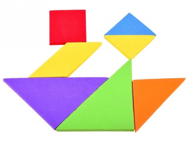 Gekleurde logische puzzel Tangram van zachte schuim