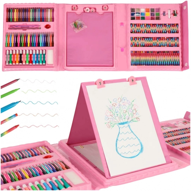 Roze kunstset voor kinderen
