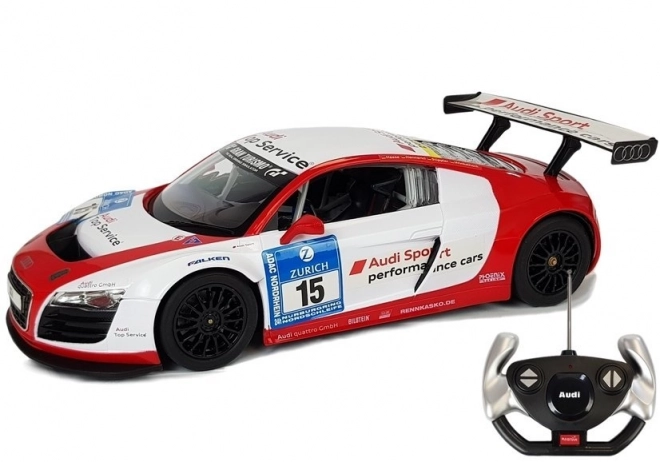 Rastar Audi R8 LMS op afstand bestuurbare auto 1:14 wit-rood