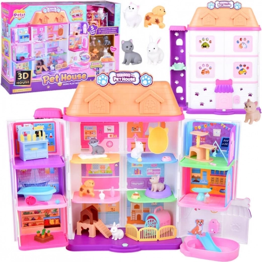 Uitschuifbaar huisje voor huisdieren Pet House – set met figuurtjes en accessoires