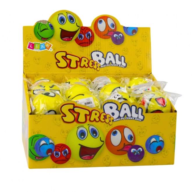 Antistress bal met emoticon 6 cm