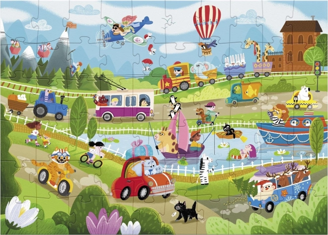 DODO Puzzel Vervoer op het platteland 60 stukjes
