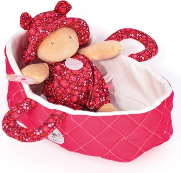 Doudou Jolijou pop in roze draagtas 20 cm