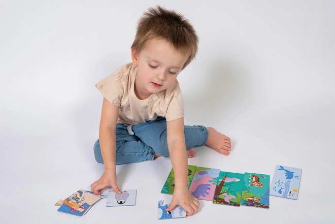 KukiKuk 80036 Veeeelike puzzel duo Waar wonen de dieren