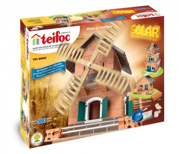 Bouwset Teifoc Molen - zonne-energie 380 stuks in doos 44x33x11cm