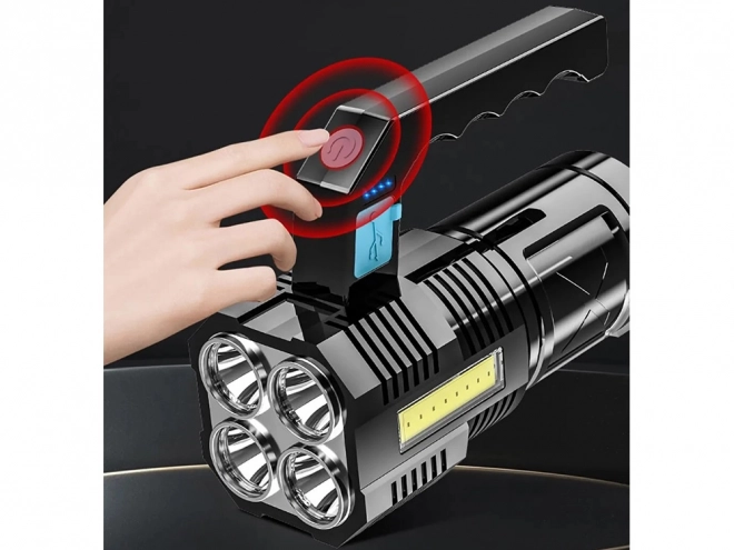 Oplaadbare LED zaklamp 2-in-1 voor militaire en politie doeleinden