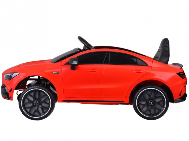 Elektrische kinderauto Mercedes AMG CLA 45s met schommelfunctie – Rood
