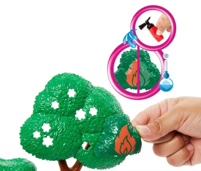 Barbie Brandweervrouw pop met accessoires