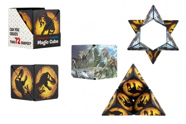 Magnetische puzzel kubus dinosaurus