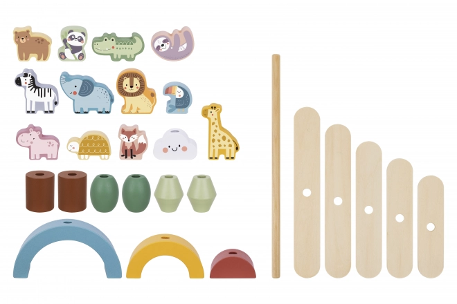 Woopie groen balancerend houten dieren spel