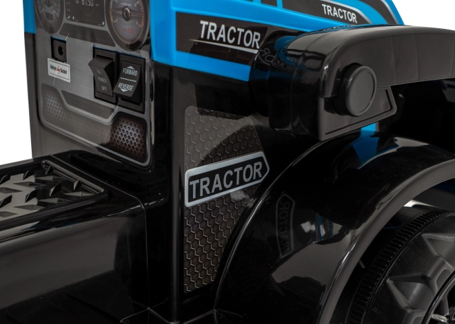Kinder elektrische tractor met schuifblad – Blauw