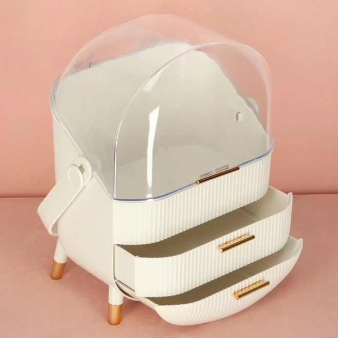 witte cosmetica-organizer met lades
