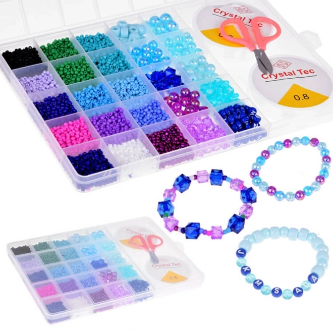 Kleurige kralen en kristallen voor het maken van armbanden