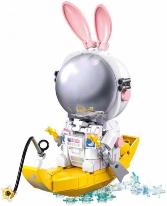 Bouwset Pleyerid Moonship – astronaut-konijntje op een schip