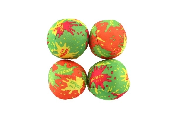Waterballonnen 4 stuks materiaal 7 cm in netje