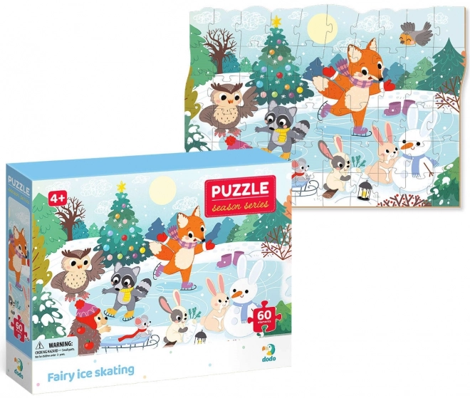 DODO Puzzel Seizoenen: Magisch Winter Schaatsen 60 stukjes