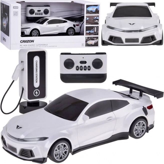 RC-auto met oplaadstation – Wit