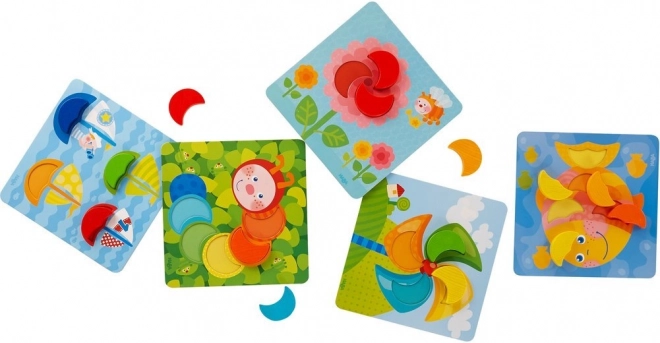 Haba houten inlegpuzzel Kleurrende maan