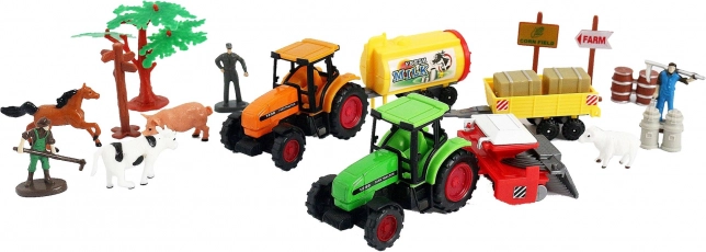 Boerderijset met tractors en diertjes