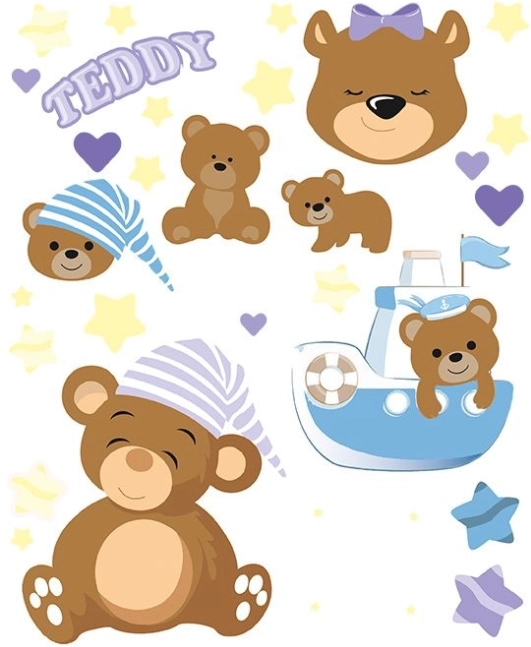 Decoratieve stickers met beertjes
