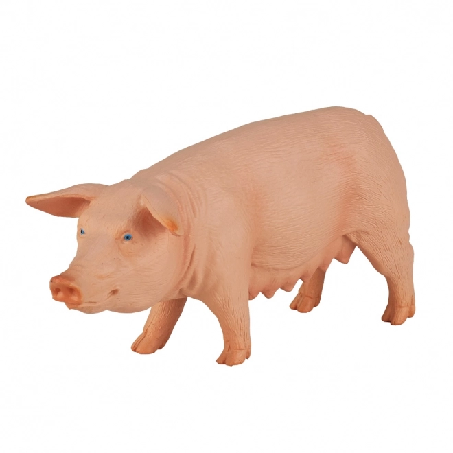 Realistische plastic figuur van een zeug