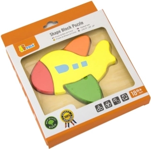 Viga houten mini-puzzel vliegtuig