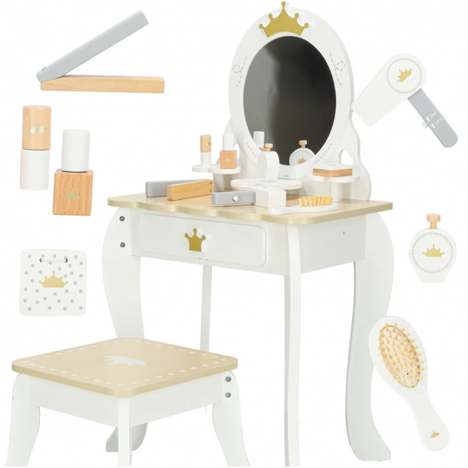 Houten kaptafel voor meisjes Bella met accessoires