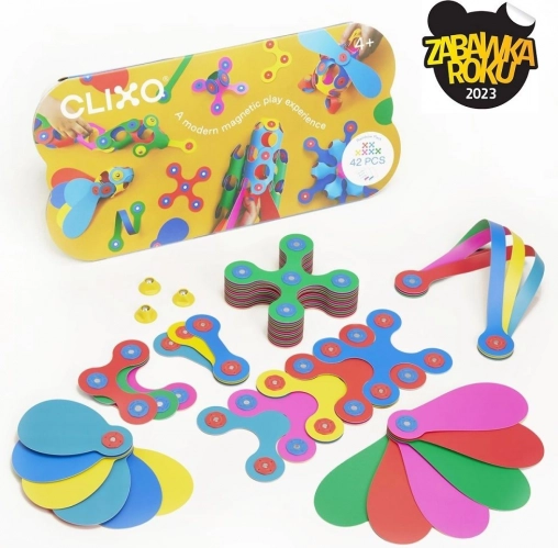 Clixo rainbow magnetische bouwset 42 stuks