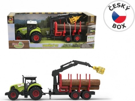 MaDe tractor met aanhanger en arm – groen