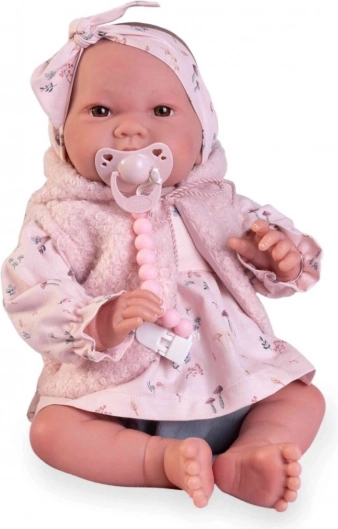 Realistische baby-pop Sweet Reborn Nica met stoffen lichaam 42 cm