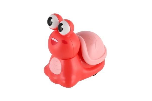 Slak Druk en Rijd plastic 8cm met opwindmechanisme 3 kleuren 12 stuks in doos