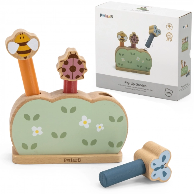 Houten springlanceerder tuin-diertjes