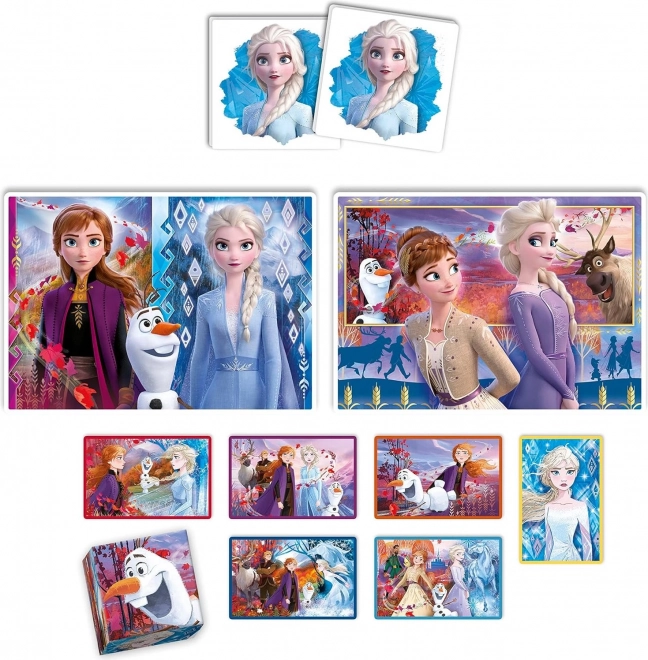 CLEMENTONI Spelset Frozen 4-in-1