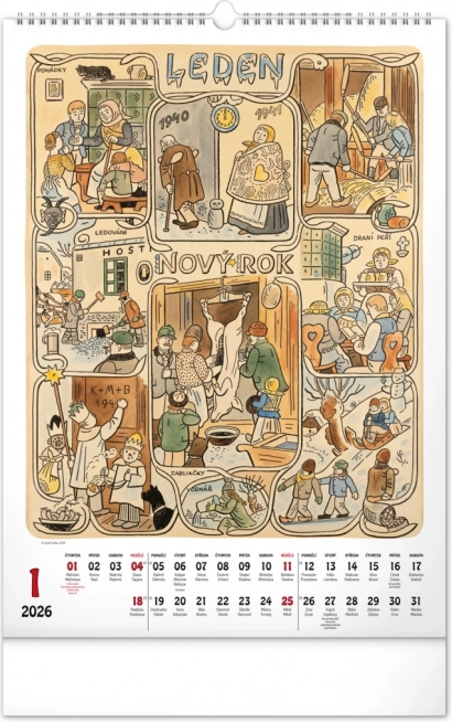 Muurkalender Josef Lada 2026