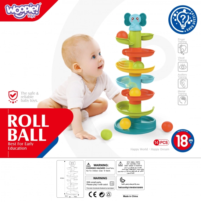 Spirale knikkerbaan voor peuters