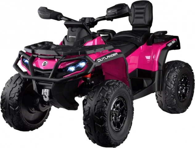 Elektrische kinderquad CAN-AM OUTLANDER 4x4 met LED‑paneel 24V – Roze