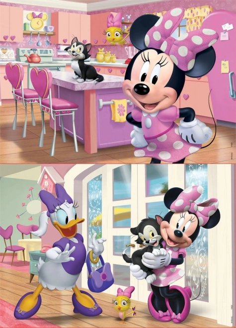 Houten puzzel Minnie 2x25 stukken