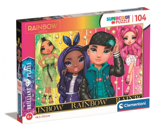 Clementoni puzzel Regenboog High: Jade, Krystal, River en Stella 104 stukjes