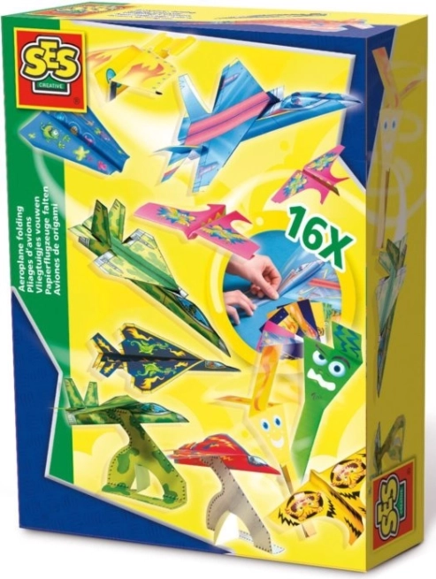 Set voor het maken van papieren vliegtuigen voor kinderen