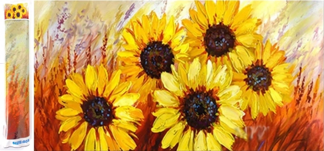 Diamant schilderen Prachtige zonnebloemen 80x40 cm