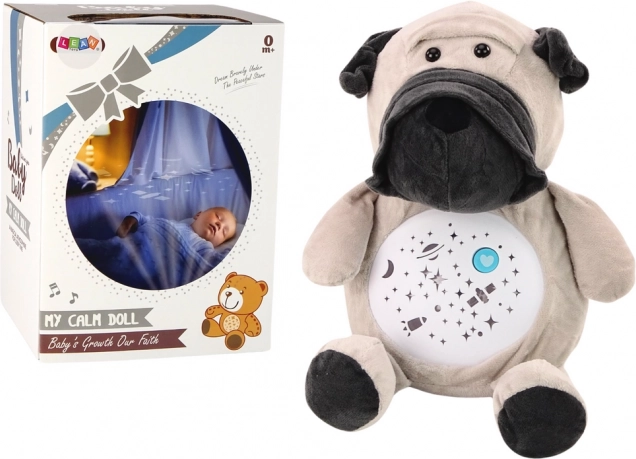 Inslaper pluchen hondje met dag- en nachtmodus