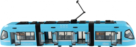 Moderne tram Ostrava blauw 47 cm