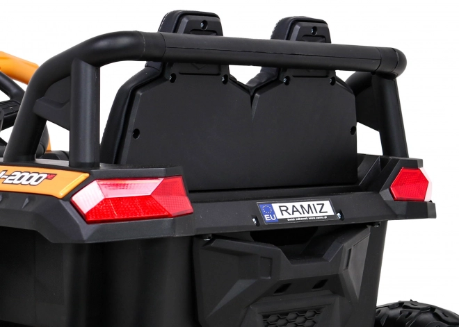 Buggy UTV 2000M raceauto met accu + MP3 geluiden lichten + afstandsbediening + langzame start – Gouden