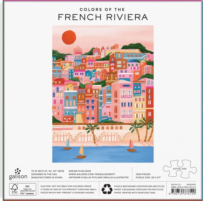 Puzzel Kleuren van de Franse Riviera 1000 stukjes