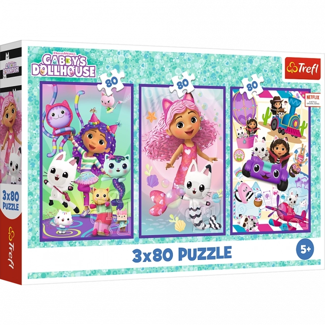 Puzzel 3x80 - Gabbys kleurrijke dagen