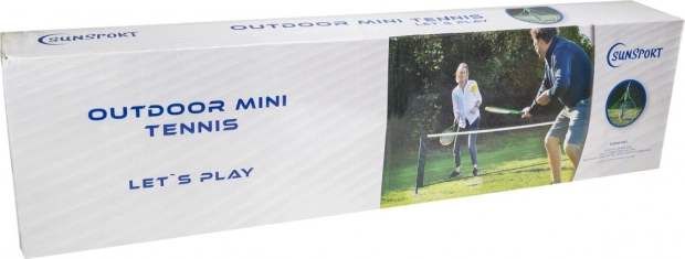 Mini-tenisset met net, ballen en rackets